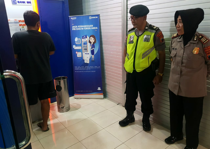 Mencegah Aksi Kejahatan Mesin ATM Polsek Petarukan Patroli Sasar Perbankan
