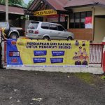 Polsek Pulosari Pasang Spanduk Sosialisasi Penerimaan Anggota Polri TA 2021