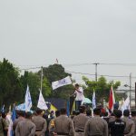 Kapolsek Bergas Minta Aksi Massa Buruh Bisa Menjaga Kabupaten Semarang Kondusif